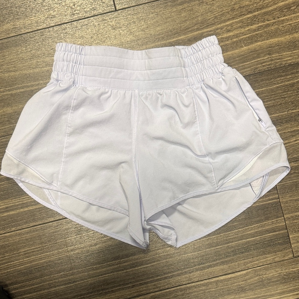 lululemon athletica White High-Rise Smocked Waist Athletic Shorts